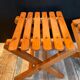 Duo of vintage folding wooden plant doors