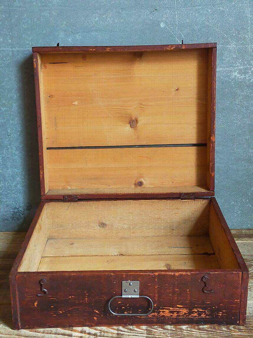 Painted wooden chest