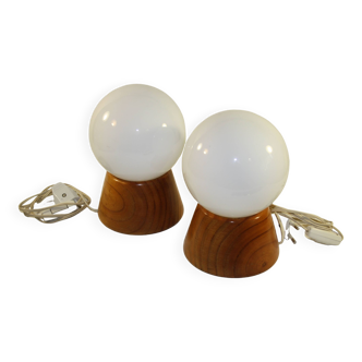 Pair of bedside lamps