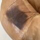 Light leather pouf sofa by Raphael Raffel for Honoré Paris