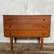 Commode vintage en teck – 3 tiroirs – design épuré & moderne