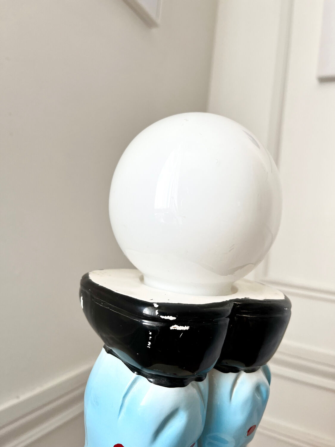 Lampe céramique clown vintage