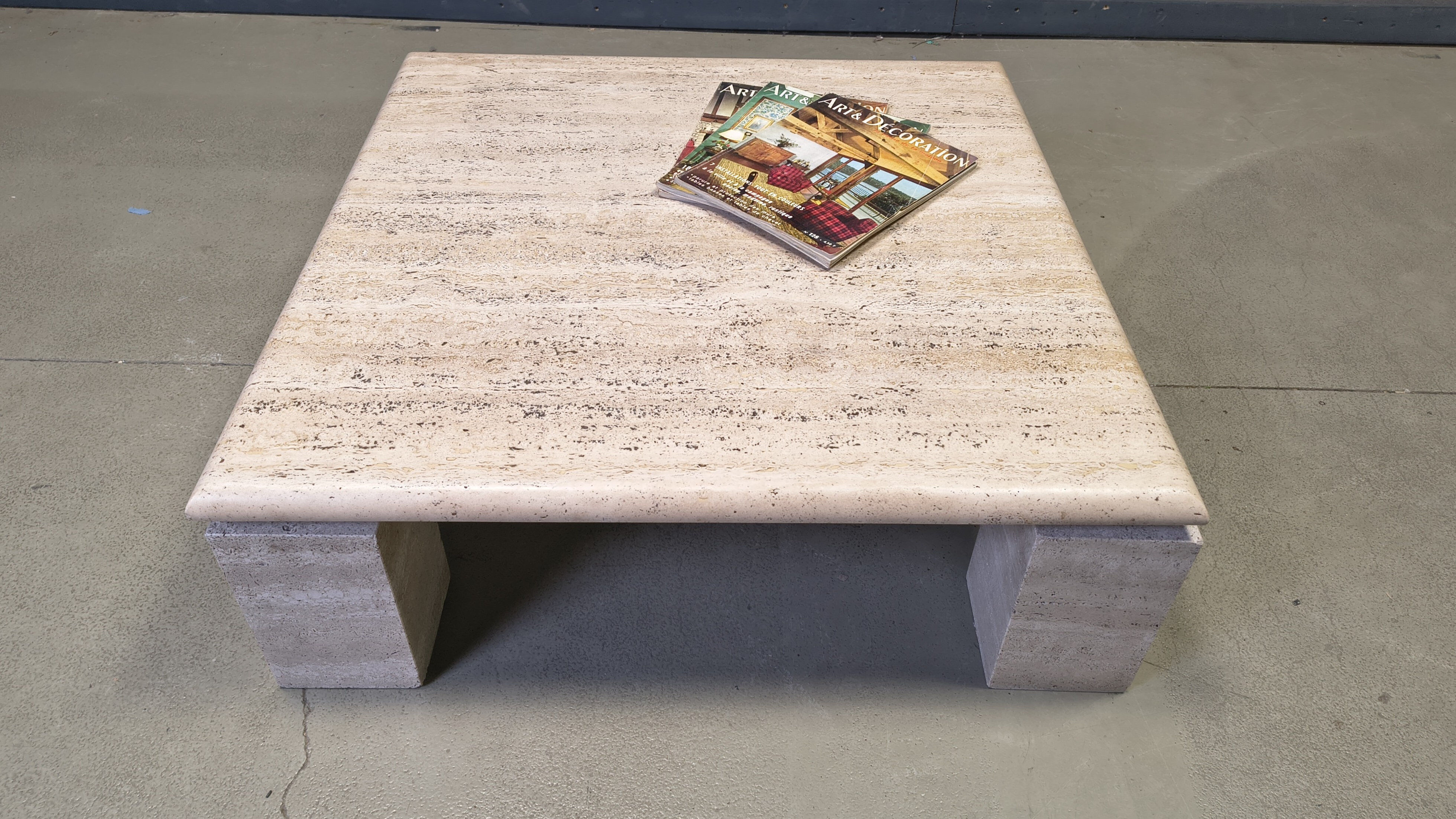 Travertine coffee table 1970s, Italy