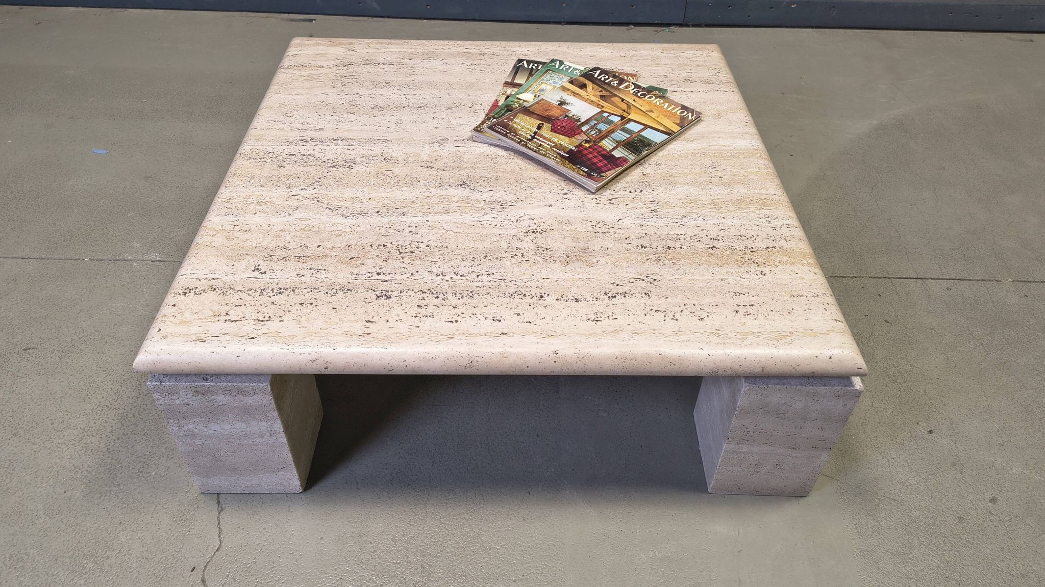 Travertine coffee table 1970s, Italy