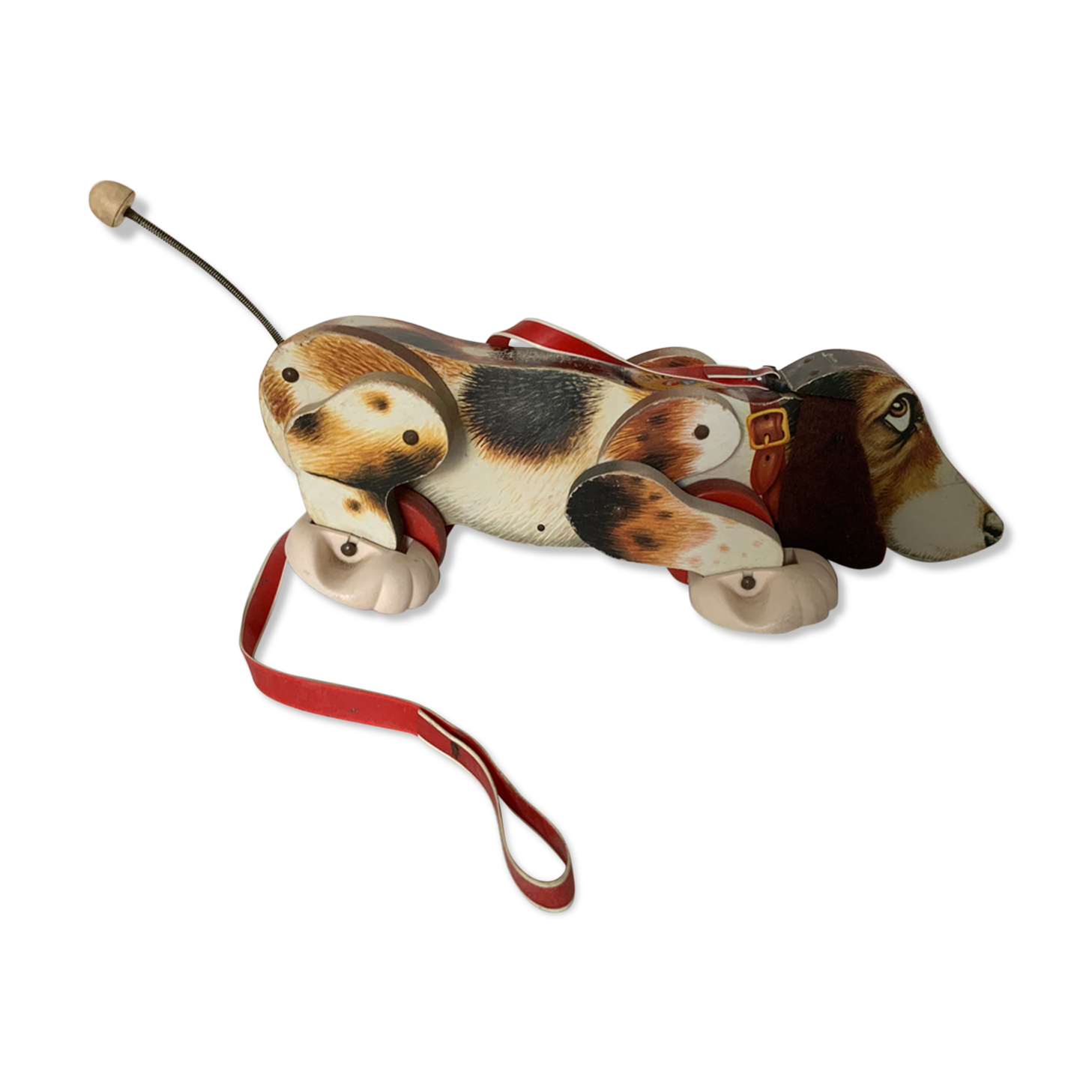 Fisher price wooden shooting dog 1961