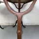 Set of two bistro tables in marble and wrought iron