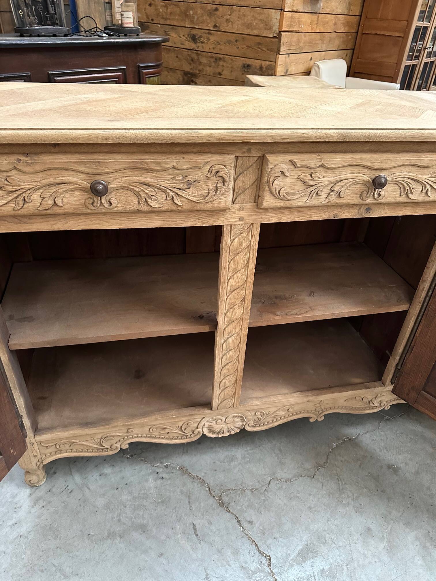 Huge mid-20th century sideboard in solid oak