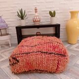 Handmade Berber pouf in wool 60 X 60 X 20 CM
