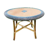 Vintage wicker rattan table