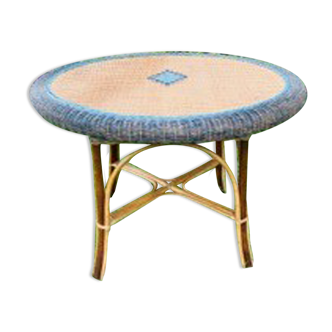 Vintage wicker rattan table