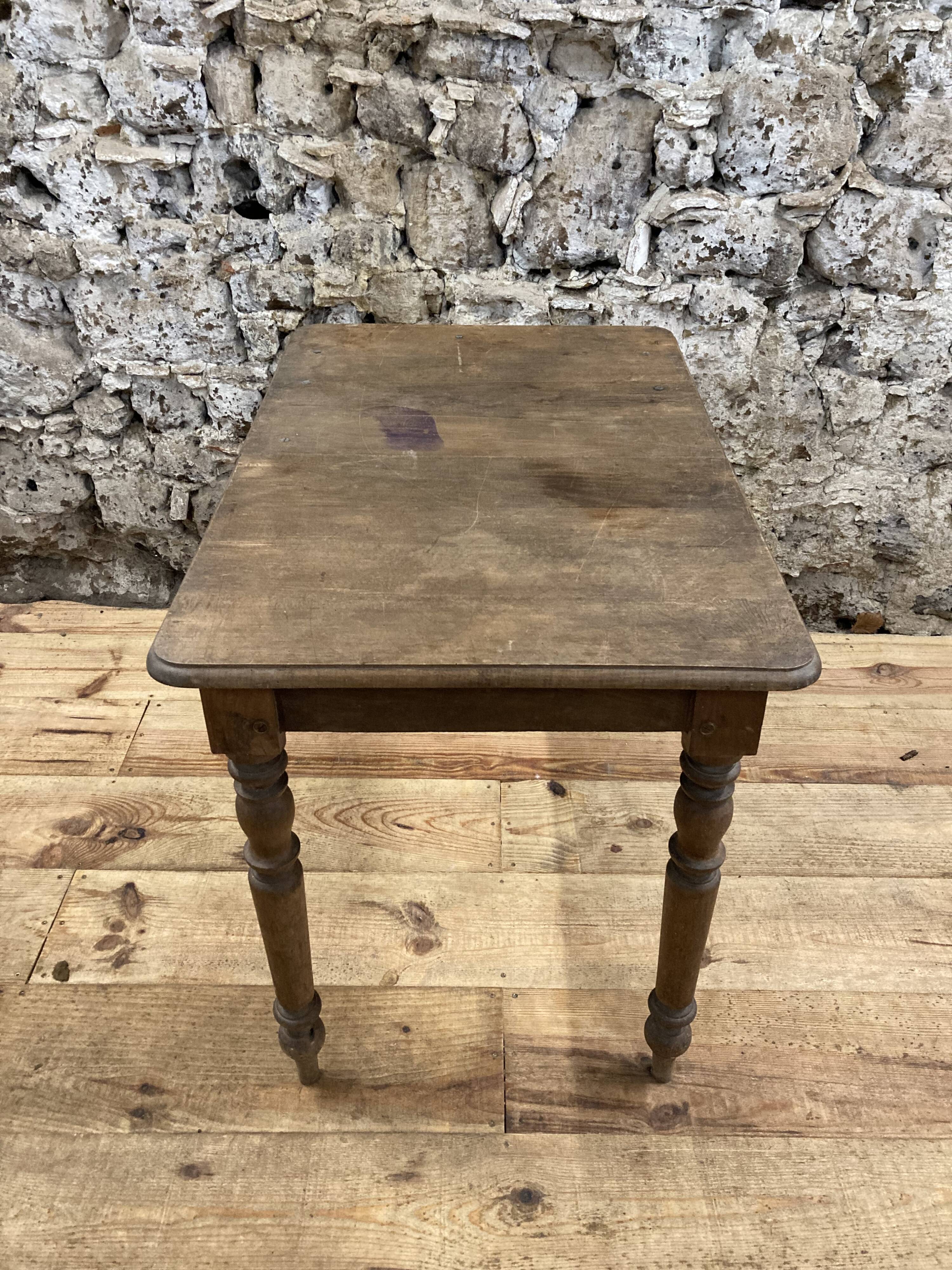 Rectangular wooden farmhouse table turned 90cm or old desk