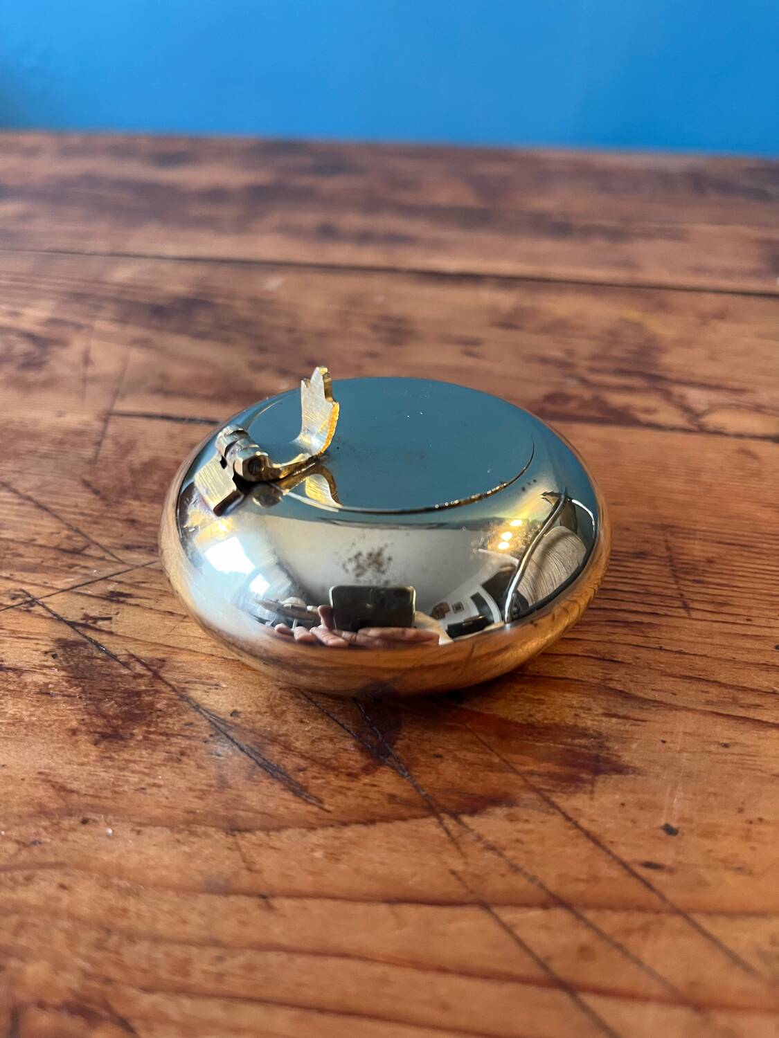 Brass pocket ashtray