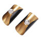 Paire d'appliques noir et or