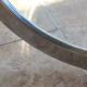 Oval glass and stainless steel table 70s
