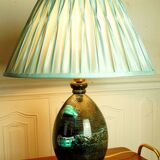 Ceramic lamp signed "Accolay Yonne" vintage