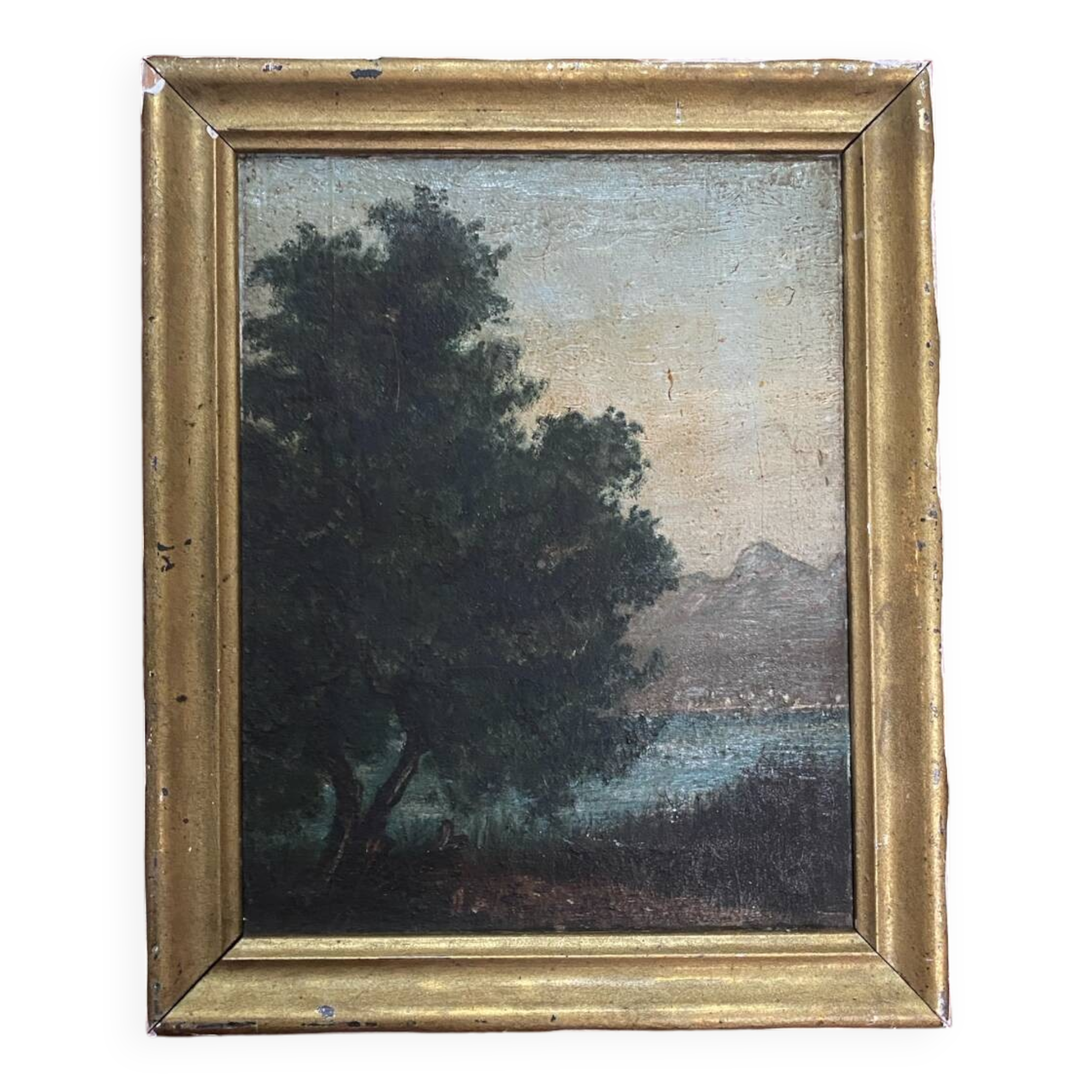 Old framed oil on panel “landscape”