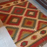 Kilim carpet in cotton and burlap 120x190cm