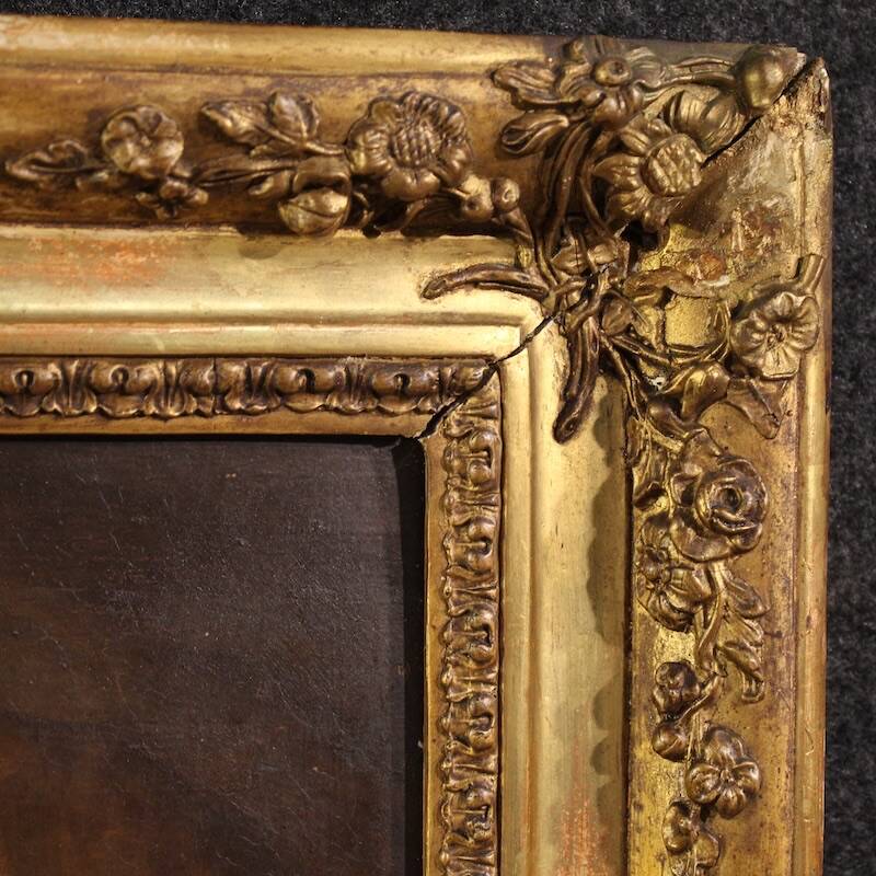 Peinture bucolique antique du 19ème siècle