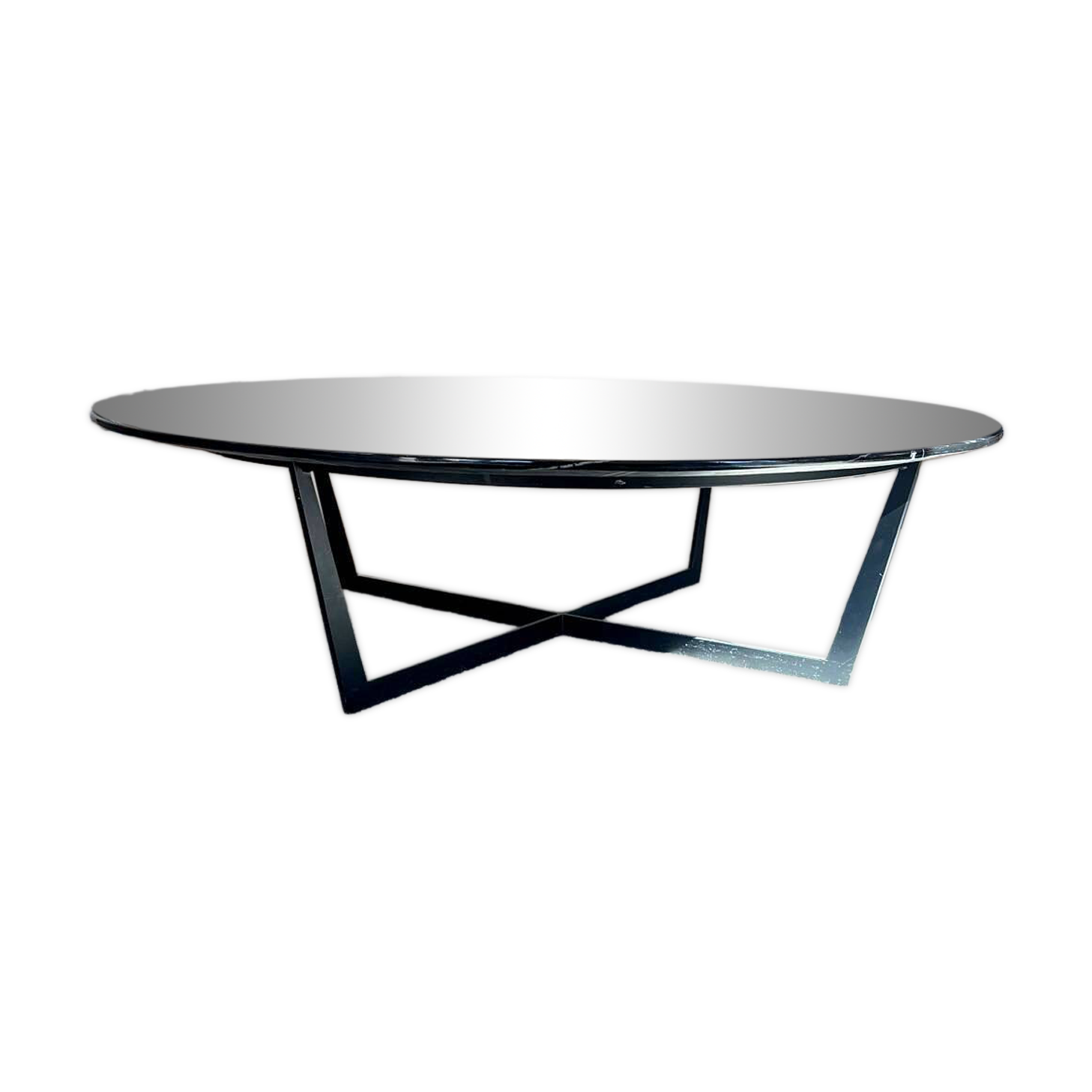 Round coffee table NV Gallery in black marble