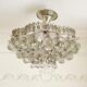 Vintage crystal ceiling light decorated with leaves and clusters – Spain