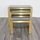 Vintage Hollywood Regency Brass Coffee Tables, 1970s, Set of 3