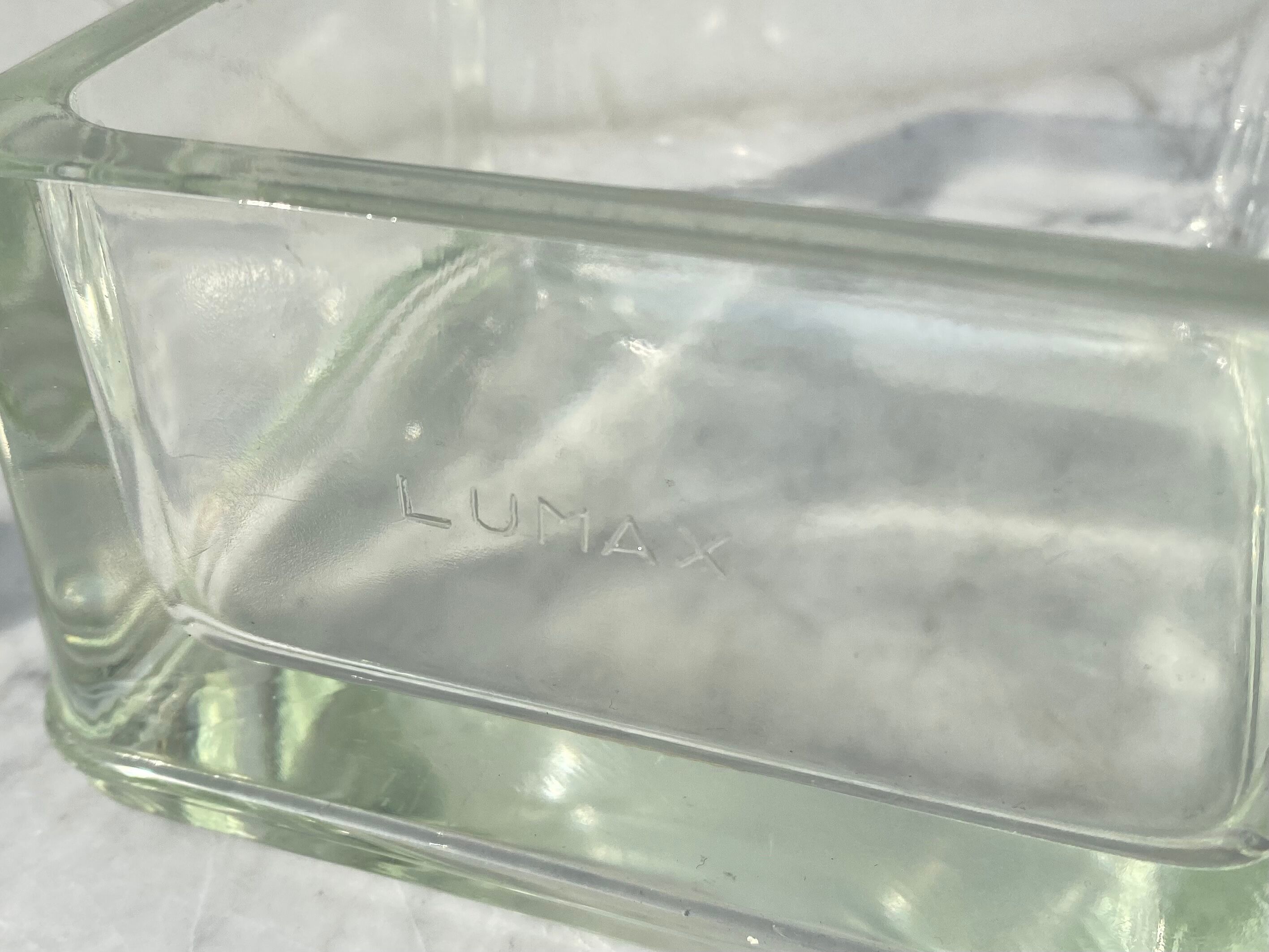 Large glass brick Lumax vintage design 60 perfect condition