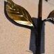 Brass flower wall light from the 1970s.