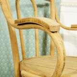 Viennese curved wooden bistro armchair