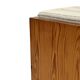Vintage pinewood stool side table with compartment 70s design