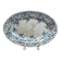 Antique oval plate, blue ironstone with floral decoration – 34 cm