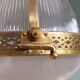 Holophane pendant lamp in prismatic glass and brass, 1920s-30s