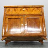 1930s Antique Cabinet with Writing Area in Walnut Finish ,Czechoslovakia