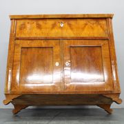 1930s Antique Cabinet with Writing Area in Walnut Finish ,Czechoslovakia