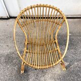 Pair of rattan armchairs