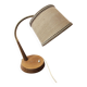 Temde Leuchten desk lamp with a gooseneck in teak, 1960s design.