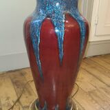 Lampe en Grès Verni Rouge, 1950s