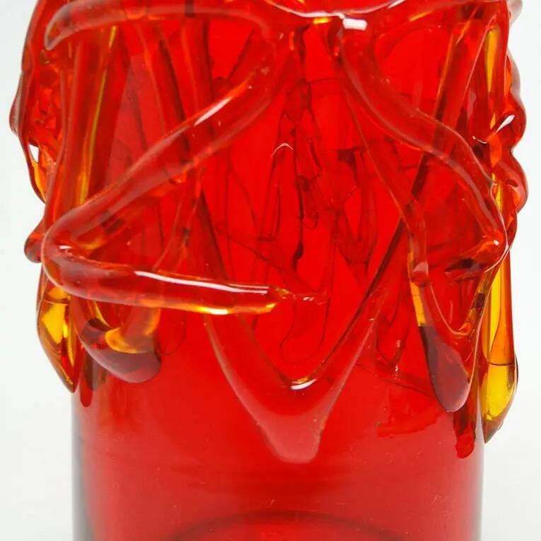 Vase, modernism, glass, designed by J. Słuczan-Orkusz, Poland, 1970s