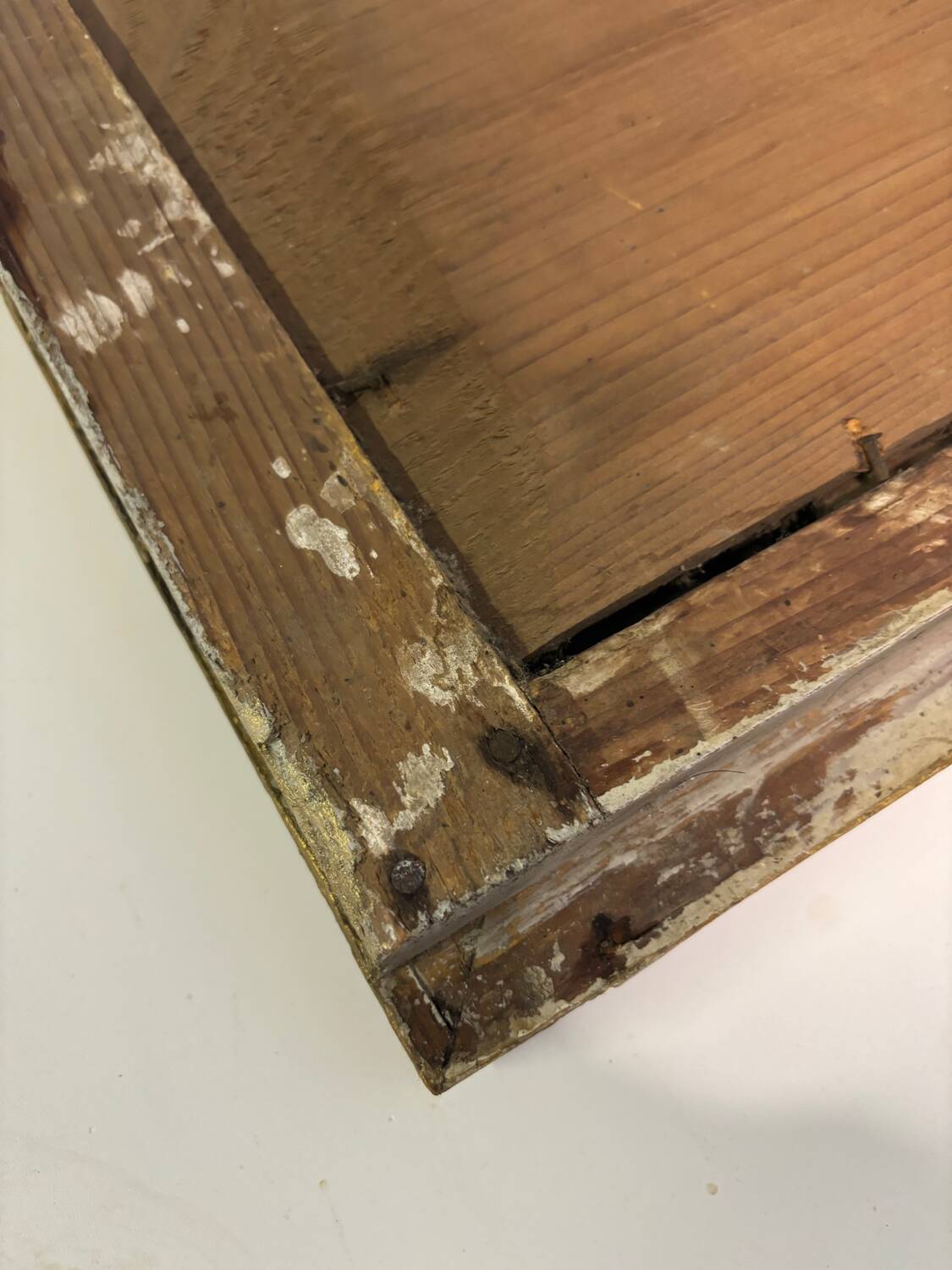 Mercury mirror and old wooden frame