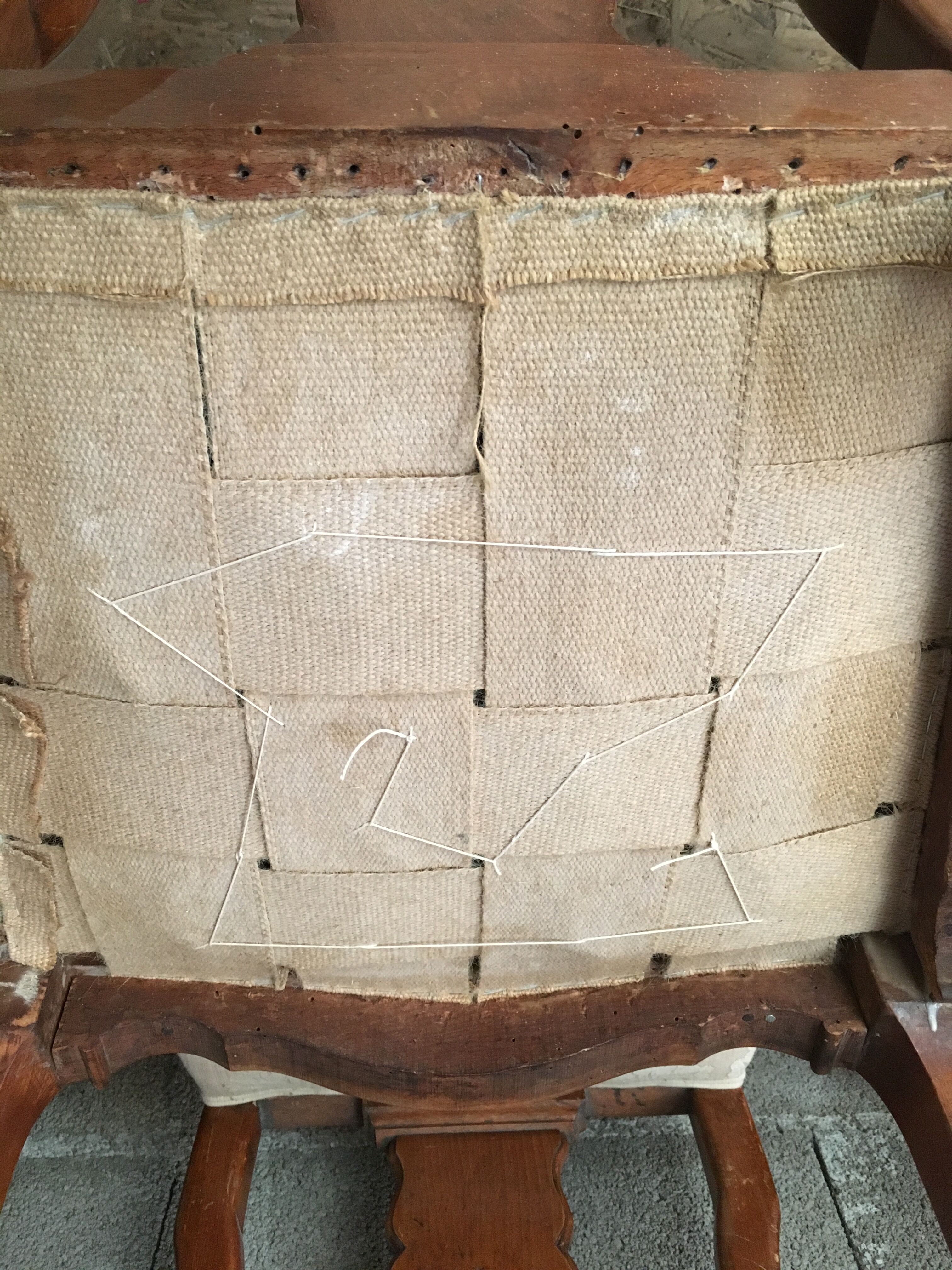 6 chaises de château chippendale Louis XV