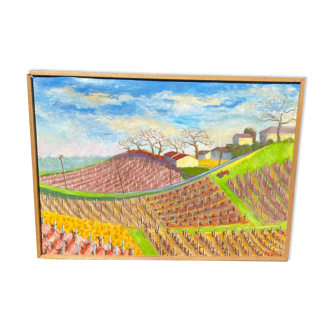 Landscape of Bordeaux vineyards Odet Reboul