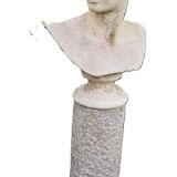 Large bust of apollo in cut stone height 45 cm
