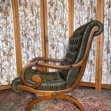 Vintage leather Chesterfield armchair