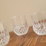 Set of 6 chiseled crystal water or whiskey glasses