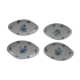4 Raviers cups Porcelain Limoges France blue flowers