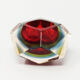 Cendrier rouge et bleu de Flavio Poli pour Seguso en verre de Murano 1960