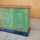 Vintage wooden farm stocking buffet
