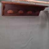 Wooden wall coat rack