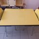 Vintage 1960s yellow straw and chrome formica set.