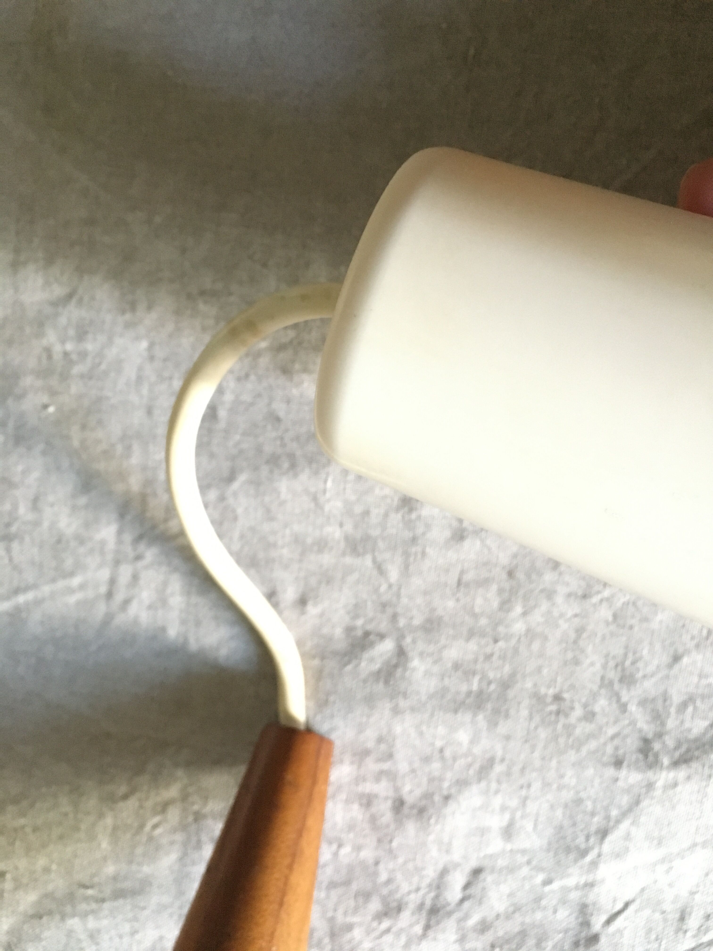 Suspension in opaline glass and teak by Louis Kalff for Philips