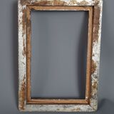 Old Art Deco frame carved wood silver 16.6x11.6 cm, hardwood 14.3x9.4 cm SB